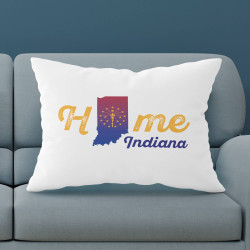 Personalized Indiana Pillow Case with Home State Design