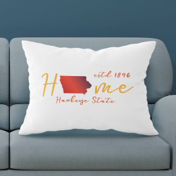 Personalized Iowa Pillow Case with Home State Design
