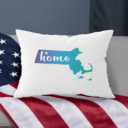 Personalized Massachusetts Pillow Case with Home State Design