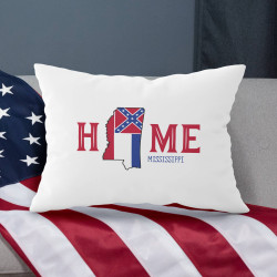 Personalized Mississippi Pillow Case with Home State Design