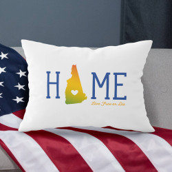Personalized New Hampshire Pillow Case with Home State Design