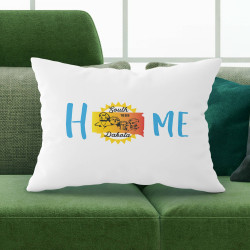 Personalized South Dakota Pillow Case with Home State Design