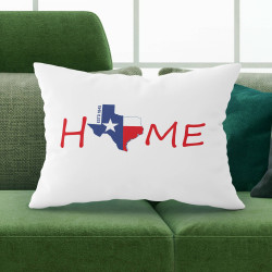 Personalized Texas Pillow Case with Home State Design