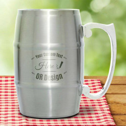 Personalized Beautiful Stainless Steel Barrel Mug with Handle