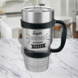 Personalized Bridesmaid Tumblers, 30 Oz Tumbler with Optional Handle, Engraved Bridesmaids Gifts