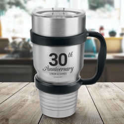 Personalized Anniversary Tumbler, Custom Tumbler 30 oz with Optional Handle, Anniversary Gift Ideas