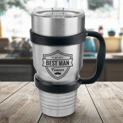 Personalized Best Man Tumbler, Camel Tumbler with Optional Handle for Groomsman, Best Man Gifts