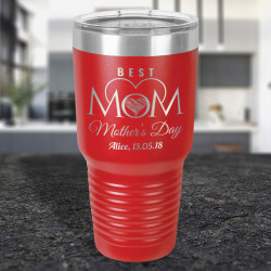 Mothers Day Tumbler for Mom, Vacuum Insulated Tumbler 30 Oz, Personalized Gifts for Mom, Mother's Day Gift from Son