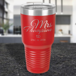 Wedding Tumblers for Bride and Groom, Vacuum Insulated Tumbler with Lid 30 Oz, Personalized Wedding Gifts