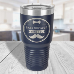 Personalized Baby Shower Wine Tumblers, Vacuum Insulated Tumbler with Lid 30 Oz, Baby Shower Favors for Guests