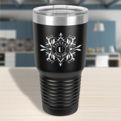Personalized Vacuum Insulated Tumbler, Customized Tumbler Black 30 Oz