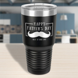 Fathers Day Tumbler Cup Personalized, Black Vacuum Insulated Tumbler for Dad, Fathers Day Gifts Customized