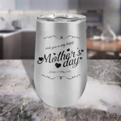 Mothers Day Tumbler Cups Personalized, Stainless Steel Tumbler 16 Oz, Mom Wine Glass, Mother's Day Gift