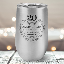 Personalized Anniversary Tumblers, Stainless Steel Vacuum Insulated Tumbler 16 oz., Anniversary Gifts for Her