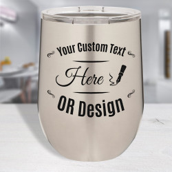 Personalized Camel Wine Glass, Stainless Steel Vacuum Insulated