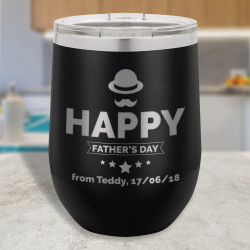 Fathers Day Tumbler Cup Ideas, Personalized Dad Stemless Wine Glass, Vacuum Insulated Tumbler, Personalized Dad Gift