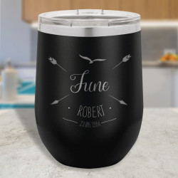 Customized Birthday Tumbler, Stemless Vacuum Insulated Tumbler, Personalized Birthday Gift for Men