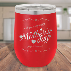 Personalized Mother's Day Tumblers, Stemless Wine Tumbler 12 Oz, Mom Tumbler Gift, Mothers Day Gifts
