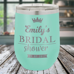 Bridal Shower Tumbler Personalized, Vacuum Insulated Tumbler 12 Oz, Bridal Shower Favors for Guests