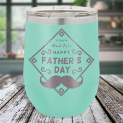 Fathers Day Tumbler Designs Personalized, Custom Dad Gifts, Vacuum Insulated Wine Tumbler 12 Oz, Fathers Day Gifts for Dad