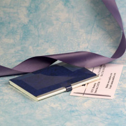 Personalized Attractive Blue Marbleized Card Case Great Gift To Anyone