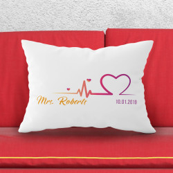 Personalized Heart Pillow Case for Her