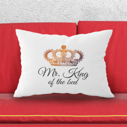 Personalized Mr. King of the Bed Pillow Case for Him