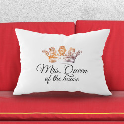 Personalized Mrs. Queen of the House Pillow Case for Her