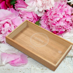 Personalized Anniversary 5 Cigar Promotional Box with Clear Slide Top