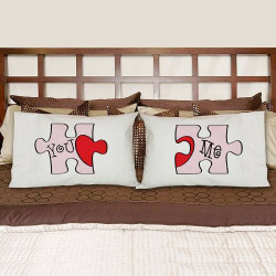 You and Me Puzzle Pillowcase Set