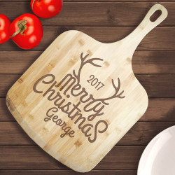 Personalized Christmas Cooking Gifts, Bamboo Pizza Board, Christmas Pizza Board, Christmas Gifts