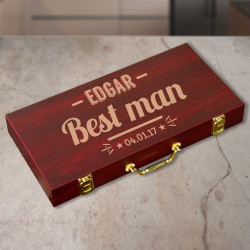 Personalized Best Man Poker Set, Custom 300 Chip Poker Set, Customized Gifts for Best Man