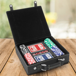 Mothers Day Custom Gifts, Leather 100 Chip Poker Set for Mom, Personalized Mom Gift from Daughter