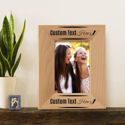 Elegant Personalized Genuine Red Alder Wood Picture Frame 3 1/2" x 5"