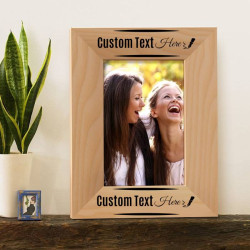Beautiful Personalized Genuine Red Alder Wood Picture Frame 4" x 6"