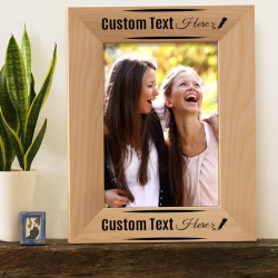 Beautiful Personalized Genuine Red Alder Wood Picture Frame 5" x 7"