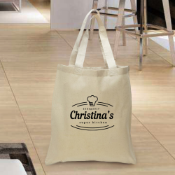 Personalized Kitchen Cotton Tote Bag with Gold Handles