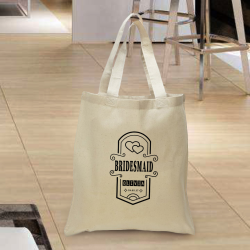 Personalized Bridesmaid Cotton Tote Bag with Natural Handles