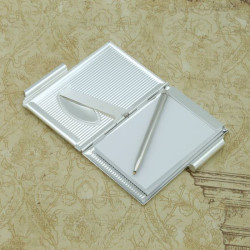 Personalized Silver Memo and Card Case Pattern