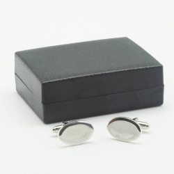 Personalized Silver Cufflink Oval