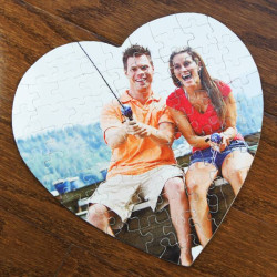 Personalized Heart Shaped Jig-Saw Puzzle with Custom Image Printed