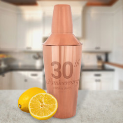 Personalized Anniversary Choice 28 oz. Copper Plated Stainless Steel Bar Shaker