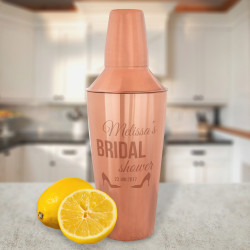 Personalized Bridal Shower Choice 28 oz. Copper Plated Stainless Steel Bar Shaker