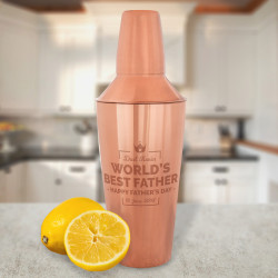 Personalized Father's Day Choice 28 oz. Copper Plated Stainless Steel Bar Shaker