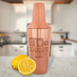 Personalized Kitchen Choice 28 oz. Copper Plated Stainless Steel Bar Shaker