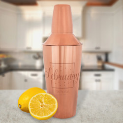 Personalized Birthday Choice 28 oz. Copper Plated Stainless Steel Bar Shaker with Birth Month
