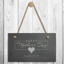 Personalized Mothers Day Plaque, Slate Plaque with Hanger String, Mothers Day Sign, Custom Gifts for Mom