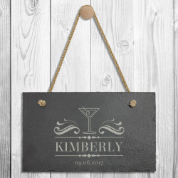 Personalized Wine Plaques, Slate Plaque with Hanger String, Wine Hanging Decorations, Custom Wine Gifts