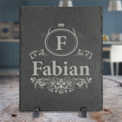 Personalized Slate Plaque with Plastic Feet, Customized Sign Plaque, Home Decor Slate Plaque