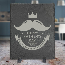Personalized Fathers Day Decorations, Slate Plaque with Plastic Feet, Fathers Day Plaque, Unique Gifts for Dad